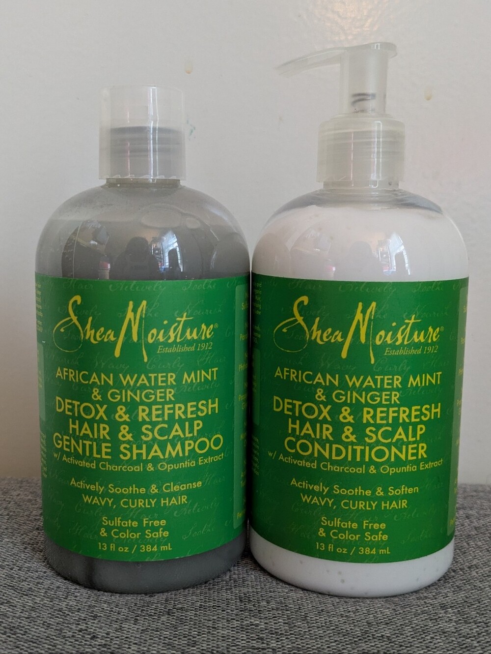 🆕 Shea Moisture African Water Mint Ginger Shampoo Conditioner Discontinued Rare